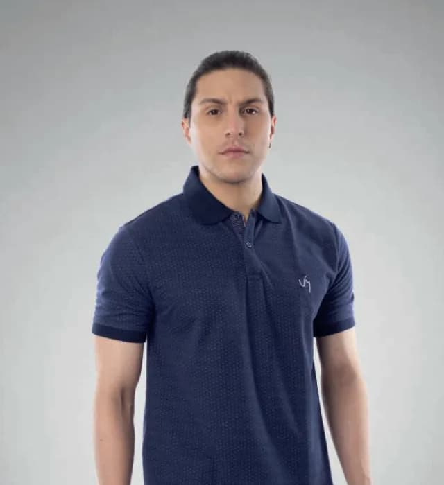 imagen de camiseta polo jacquard