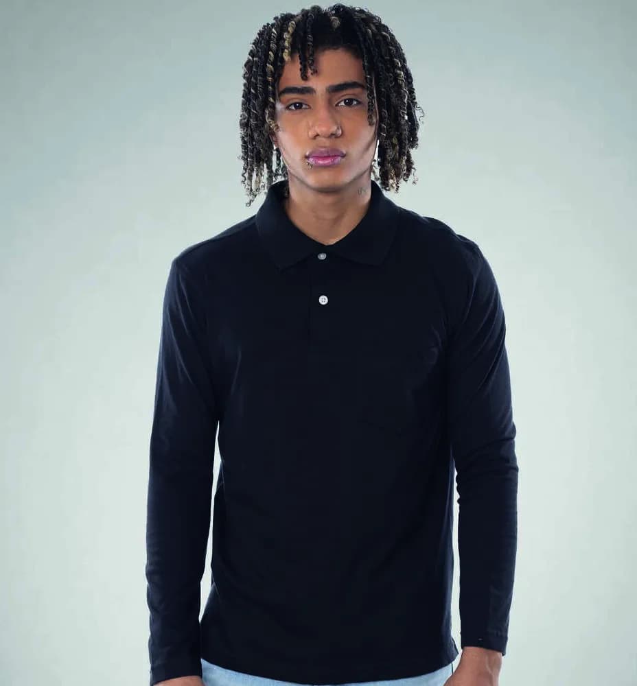 imagen de camiseta polo manga larga